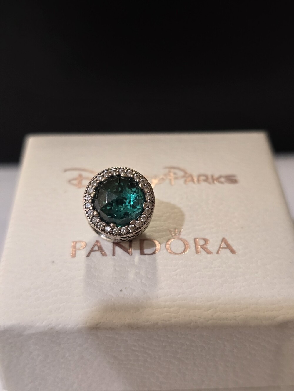 Authentic Pandora Silver Radiant Hearts Green CZ Bead 791725 NSG Winter 2017